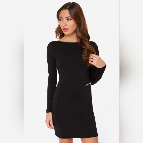 #1 Womens black backless zipper dress - Picture 2 of 6